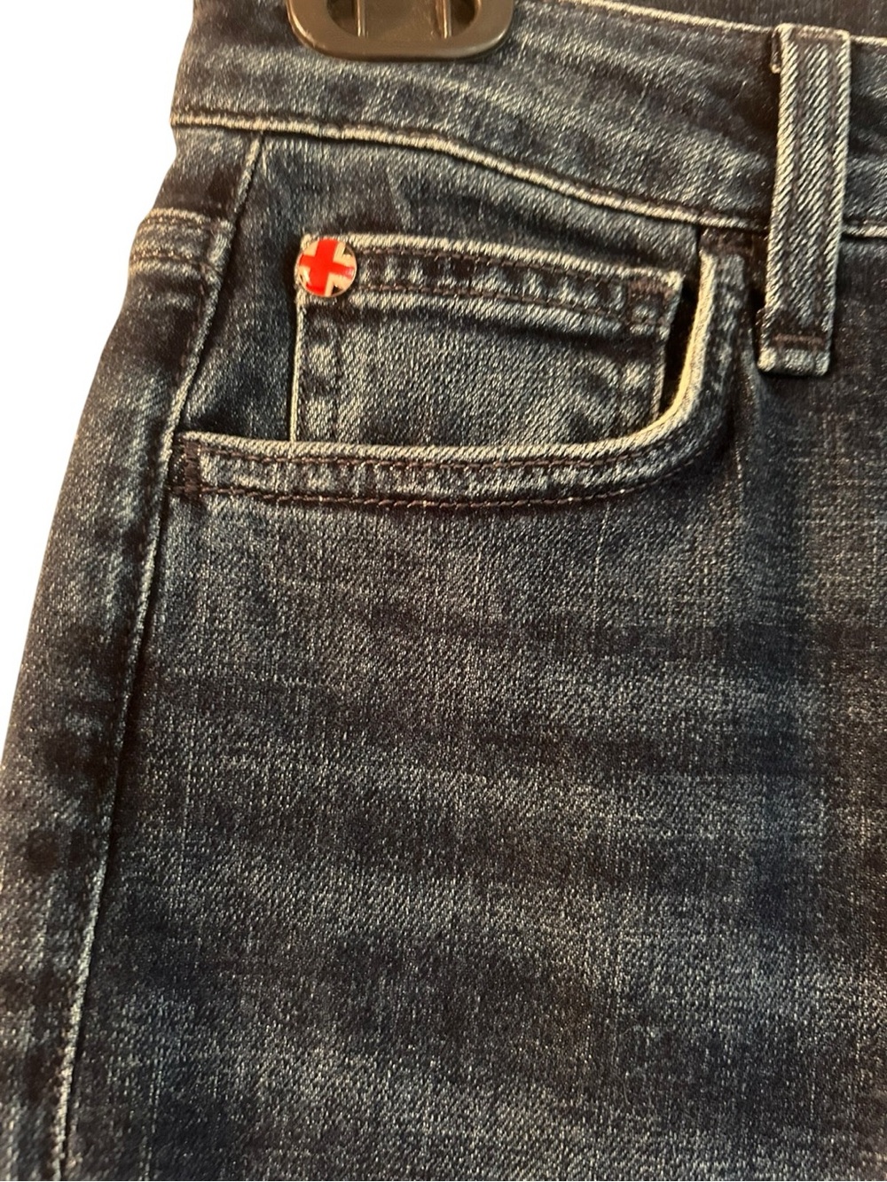 Women's Hudson Heidi High-Rise flare petite jeans dark rinse Size 24 - Picture 3 of 7